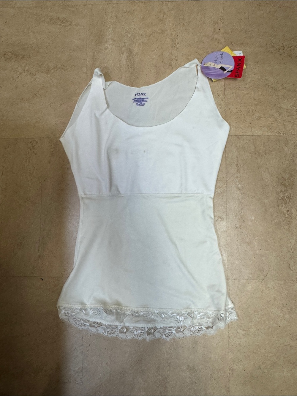 Spanx White Tank Top Size Large
